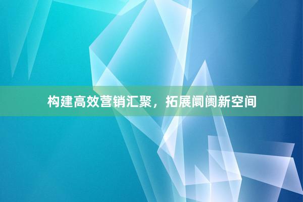 构建高效营销汇聚，拓展阛阓新空间